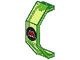2466p68-16G Paneel 3x2x6- 4x gebogen met M-tron logo transparant, neongroen gebruikt *