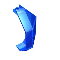 2468-14G Paneel 3x3x6 hoek transparant donkerblauw gebruikt *1F012