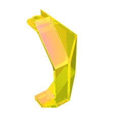 2468-19G Paneel 3x3x6 hoek transparant geel gebruikt *1F012