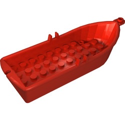 2551-5G Roeiboot 14x5x2 rood gebruikt *