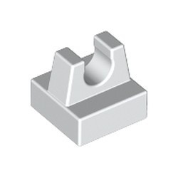 2555-1 Tegel 1x1 met clip bovenop rechte hoeken ZIE OOK 15712 wit NIEUW *1B287