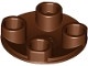 2654-88 Platte plaat 2x2 rond afgeronde bodem bruin, roodachtig NIEUW *1B148