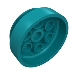 2695-39 Wiel 30x13mm (13x24 ModelTeam) turquoise, donker NIEUW *