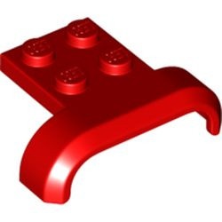 28326-5 Spatbord recht met gebogen kanten, plaat 2x2 rood NIEUW *0B001