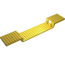 2972b-3G Treinbasis 6x34 twee niveaus, 1 gat aan beide kanten geel gebruikt *5L0000