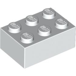 3002-1G Steen 2x3 wit gebruikt *1A054