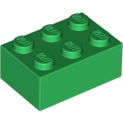 3002-6G Steen 2x3 groen gebruikt *1A055