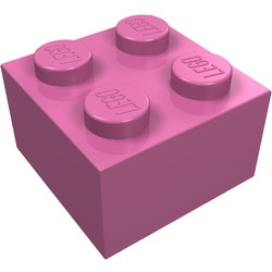 3003-93G Steen 2x2 paars, licht gebruikt *1A053