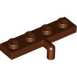 30043-88 Platte plaat 1x4 met haak naar beneden bruin, roodachtig NIEUW *1B330