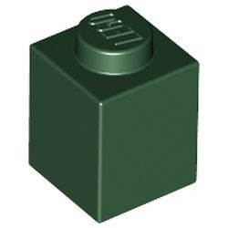3005-80 Steen 1x1 groen, donker NIEUW *1B003