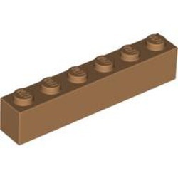 3009-150 Steen 1x6 caramel, midden NIEUW *5K0000