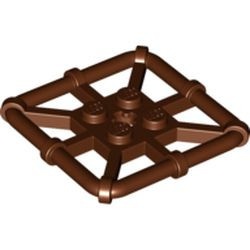 30094-88 Plaat 2x2 met vierkant eromheen bruin, roodachtig NIEUW *5D0000