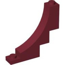 30099-59 Steen,omgekeerde halve boog 1x5x4 rood, donker NIEUW *1B381