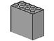 30144-9G Steen 2x4x3 lichtgrijs (klassiek) gebruikt *1D003