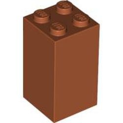 30145-68 Steen 2x2x3 oranje, donker NIEUW *5K0000