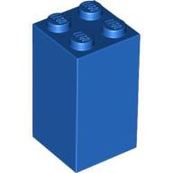 30145-7G Steen 2x2x3 blauw gebruikt *1D001