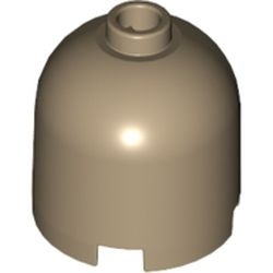 30151-69 Steen, 2x2x1 2/3 dome (hoog) crème,donker NIEUW *1B080