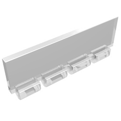30161-12G Ruit 1x4x1.3 met scharnier transparant gebruikt *