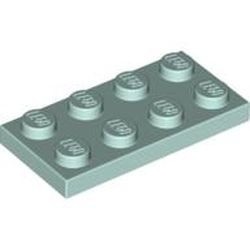 3020-41 Platte plaat 2x4 aqua NIEUW *1B205