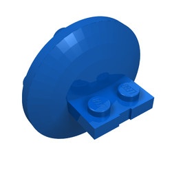30209-7G Verbindingsplaat 1x2-4x4 rond blauw gebruikt *6K1