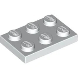 3021-1GB BULK AANBIEDING: 50x Platte plaat 2x3 wit gebruikt *1B363