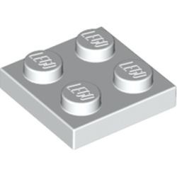 3022-1 Platte plaat 2x2 wit NIEUW *1B198