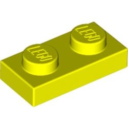 3023-236 Platte plaat 1x2 neon geel NIEUW *1B168
