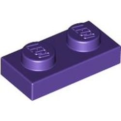 3023-89 Platte plaat 1x2 paars, donker NIEUW *1B169