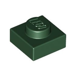 3024-80 Platte plaat 1x1 groen, donker NIEUW *1B166