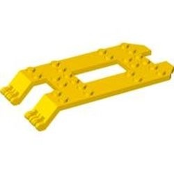30263-3G Auto bodemplaat 6x12x1 1/3 geel gebruikt *