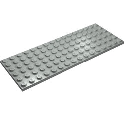 3027-9 Platte plaat 6x16 lichtgrijs (klassiek) NIEUW *5K0000