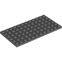 3028-85G Platte plaat 6x12 grijs, donker (blauwachtig) gebruikt *1A045
