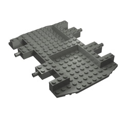 30295-85G Bodemplaat 12x18x1 1/3 grijs, donker (blauwachtig) gebruikt *