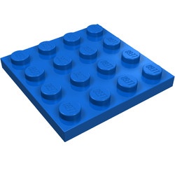 3031-7G Platte plaat 4x4 blauw gebruikt *1A037