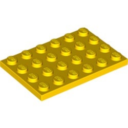 3032-3G Platte plaat 4x6 geel gebruikt *1A038