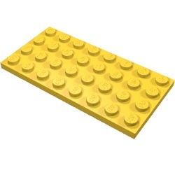 3035-31G Platte plaat 4x8 oranje, midden gebruikt *1A039
