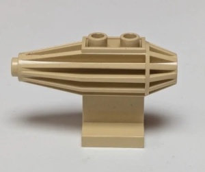 30358-2 Motor, 2 noppen bovenop, verhoogd op tegel 2x3 crème NIEUW *