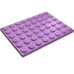 3036-157 Platte plaat 6x8 lavender, midden NIEUW *5K0000