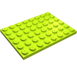 3036-34 Platte plaat 6x8 lime NIEUW *5K0000