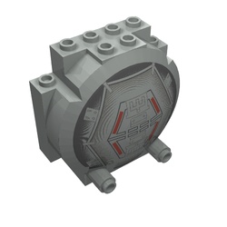 30366px4-9G Ruit 3x6x5 met Millennium Falcon symbool lichtgrijs (klassiek) gebruikt *