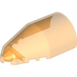 30384-98G Ruit 7x4x2 rond transparant oranje gebruikt *