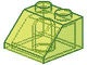 3039-16G Dakpan 45 graden 2x2 transparant, neongroen gebruikt *1D021