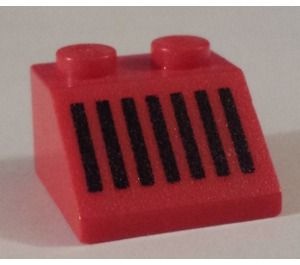 3039p05-5G Dakpan bedrukt 45 2x2 met 7 zwarte strepen rood gebruikt *5R000