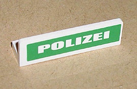 30413pb006-1G Paneel 1x4 PLOLIZEI wit gebruikt *0D0000