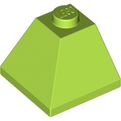 3045-34 Dakpan 45 graden 2x2 hoek buitenzijde lime NIEUW *1B214