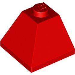 3045-5 Dakpan 45 graden 2x2 hoek buitenzijde rood NIEUW *1B214