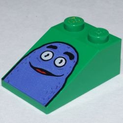 30474pb03-6G Dakpan bedrukt 33 3x2 glad met McDonalds Grimace groen gebruikt *5R000