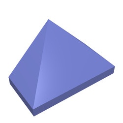 3048c-97G DakNOK 45 graden 2x1 driekantig Bodempin blauwviolet gebruikt *1D034