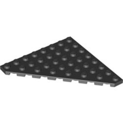 30504-11G Platte plaat 8x8 afgekapte hoek zwart gebruikt *1G011