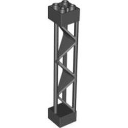 30517-11G Pilaar 2x2x10 type 1 vakwerk driehoekig open alle zijden (geen secties) zwart gebruikt *